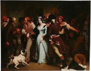 The Arrest Of Charlotte Corday by Henry Schaffer