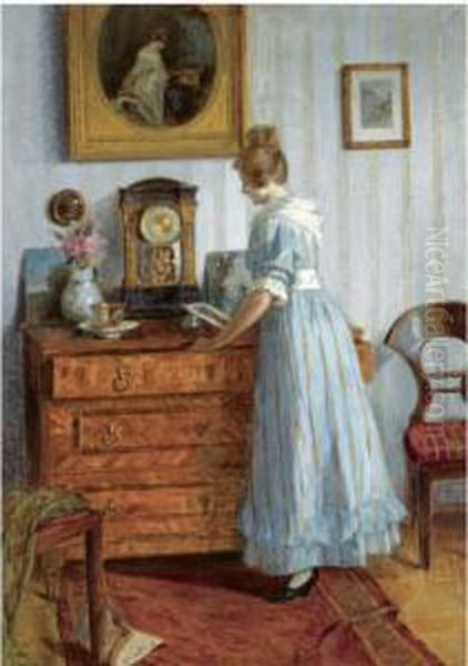 An Elegant Lady In An Interior - view 1