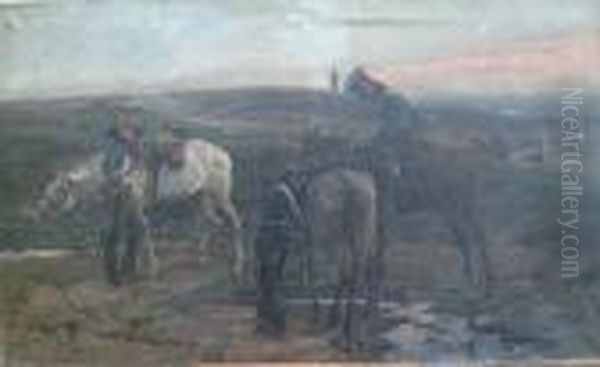 Cavalrymen After Battle - view 1