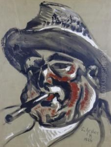 Self Portrait by Hugo Scheiber