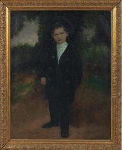 Portrait Of A Standing Boy by Hugo Scheiber