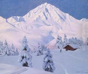 A Solitary Mountaineer by Leopold Scheiring