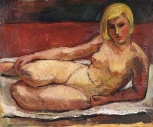 Liegender Frauenakt by Karl Scheld