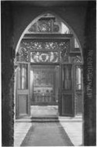 View Towards The Altar, Durham Cathedral, Circa 1905 by Frederick B. Schell