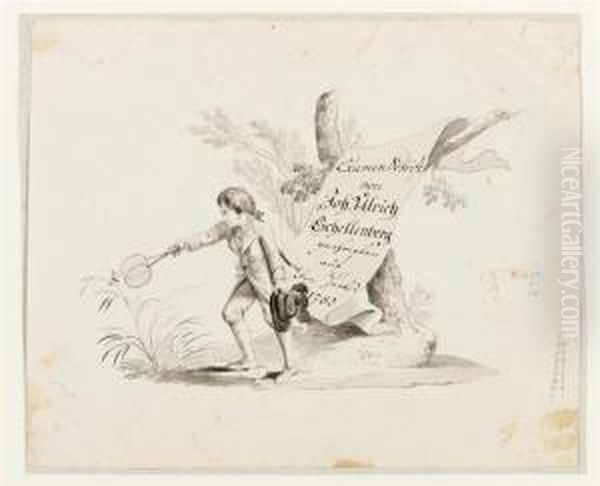 Young Boy Catching Butterflies. - view 1