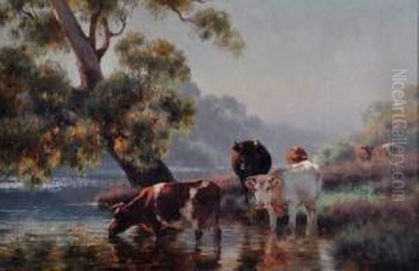 cattle By A Stream - view 1
