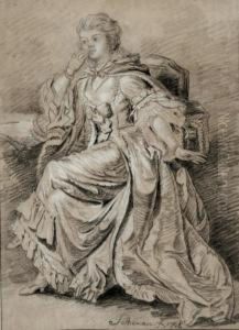 Elegante Assise Dans Un Fauteuil by Johann Eleazar Schenau