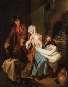 Die Gestorte Familienidylle In Der Kinderstube by Johann Eleazar Schenau