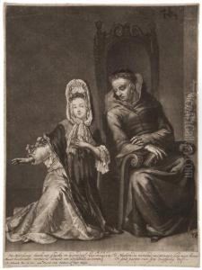 A Lady At Confession by Pieter I Schenck