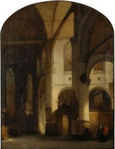 Interior Of Sint Janskerk Church Ingouda by Jan Jacob Schenkel