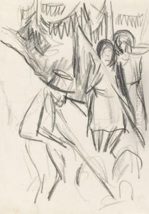 Heuernte Bei Davos by Hermann Scherer