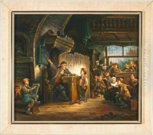 Musikunterricht In Der Dorfschule by Johann Ii Scherer