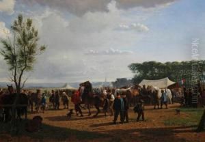 The Horse Fair by Cornelis Albertus Johannes Schermer
