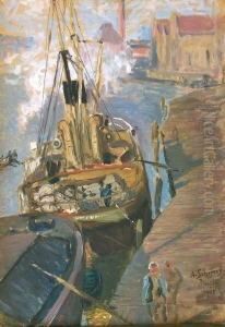 Danzig, Boote Im Hafen