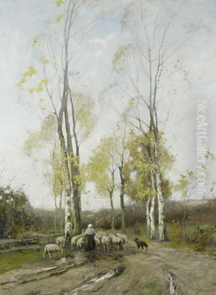 Shepherdess And Her Flock - view 1