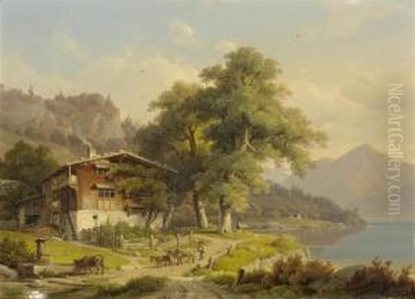 Rural Landscape With Lake - view 1
