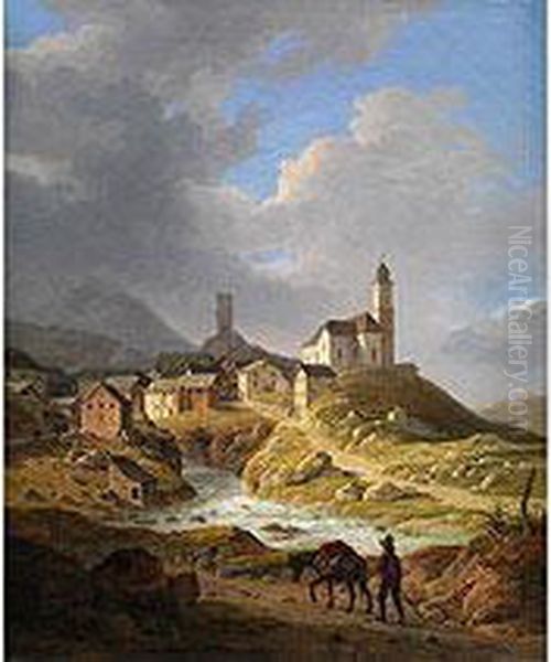 Blick Auf Ein Stadtchen In Den Alpen - view 1