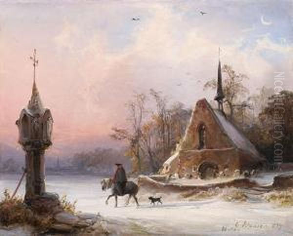 Winterlandschaft Mit Kapelle - view 1