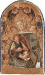 The Madonna And Child With Angels by Giorgio Schiavone
