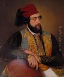 Portrait D'homme En Costume Grec by Felice Schiavoni