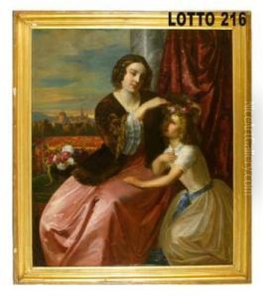 Le Nobili Emilia E Alvina Kugelgen Con Vienna Sullo Sfondo - view 1