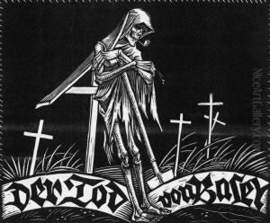 Der Tod Von Basel by Rudolf Schiestl