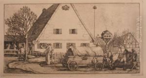 Frankisches Wirtshaus by Rudolf Schiestl