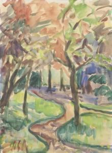 Waldweg by Albert Schiestl-Arding
