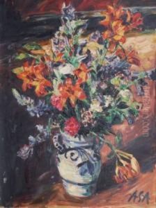 Groser Blumenstraus by Albert Schiestl-Arding