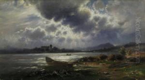 Chiemsee- Landschaft Mit Blick Auf by Robert August Rudolf Schietzold