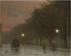 Prague At Dusk by Jakub Schikaneder