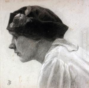 Jakub - Woman In Cap by Jakub Schikaneder
