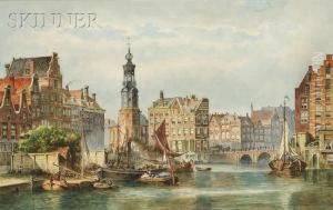 The Binnen-amstel With The Munt Tower And The Engelse Huizen