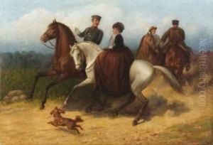 Promenade A Cheval by Nikolai Gustavovich Schilder