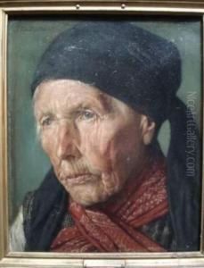 Tete De Vieille Paysanne by Georg Schildknecht