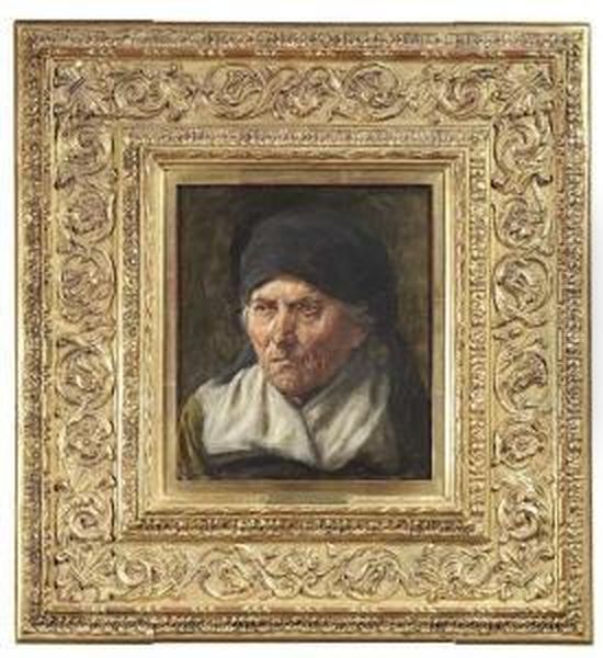 Portrait Of An Elderly Countrywoman. Oil/canvas, Signed. Cf. Boetticher, Friedrich Von, Malerwerke Des 19. Jahrhunderts, Volume Ii,2, P. 556 Schildknecht No. 1 - view 1
