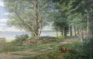 Landschaft An Der Elbe by Carl Schildt