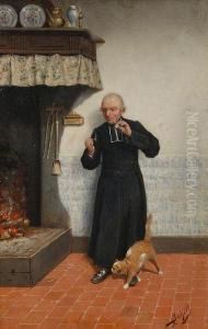 Lighting The Pipe by Adolf Schill