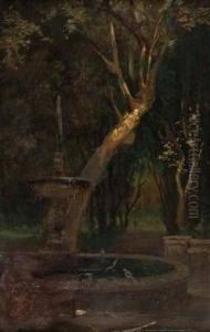 "springbrunnen Im Park" by Adolf Schill