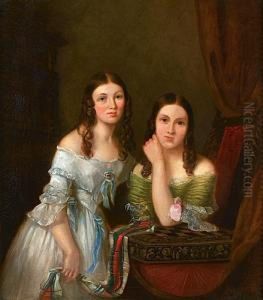 Portrait De Deux Femmes by Albert Schindler