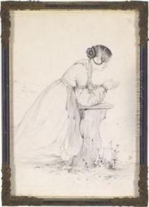 A Girl Praying by Carl Schindler