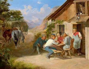 Zecher Vor Dem Wirtshaus