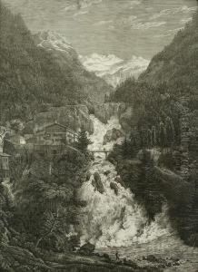 Der Wasserfall Bei Bad Gastein by Karl Friedrich Schinkel