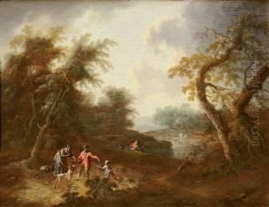 Depart Pour La Chasse, La Halte Des Chasseurs by Maximilian Joseph Schinnagl
