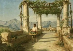 Italian Scene by Niels Frederick Schiottz Jensen