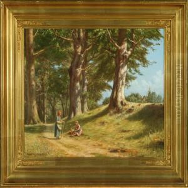 Two Women In Aforest - view 1