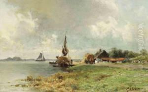 Unloading The Hay Barge by Piet Schipperus