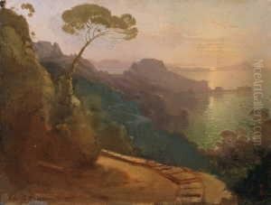 Sudliche Kustenlandschaft. by Wilhelm August Schirmer