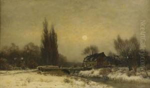 Landskap Med Byggnader by Jacob Oxholm Schiwe Schive
