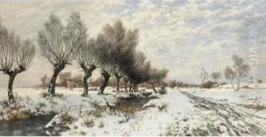 Winter Landscape With Rabbit